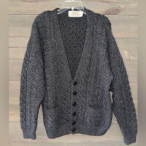 ARAN SWEATER MARKET MERINO WOOL CARDIGAN
